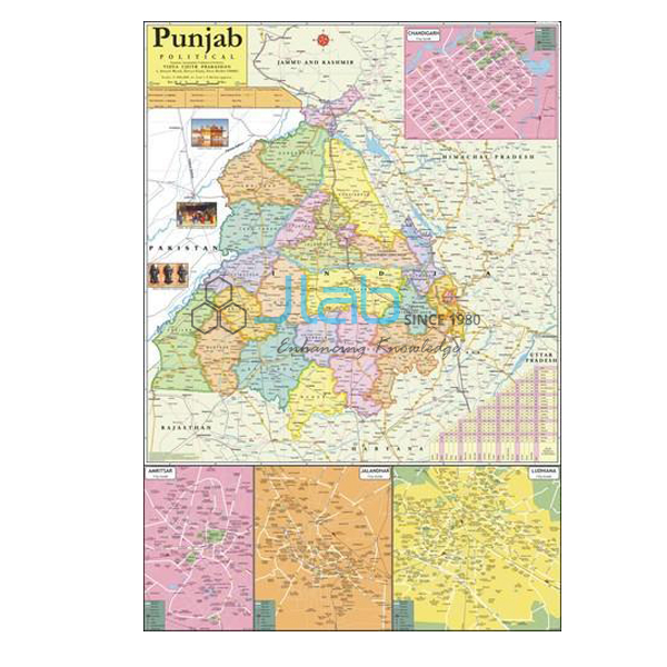 旁遮普政治地图图